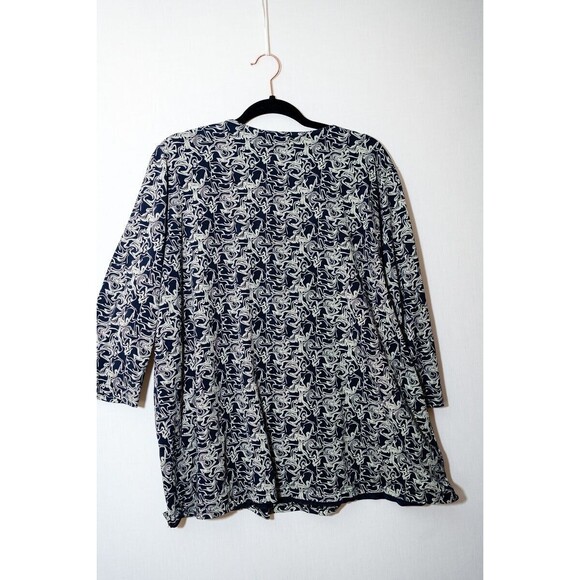 Ulla Popken womens top 20/22 abstract blue - Picture 4 of 8